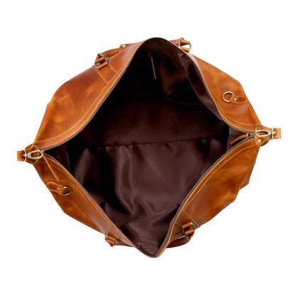 FRENCH LEATHER DUFFEL BAG MEN