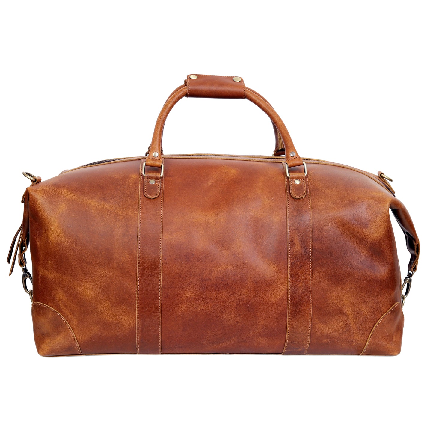 FRENCH LEATHER DUFFEL BAG MEN