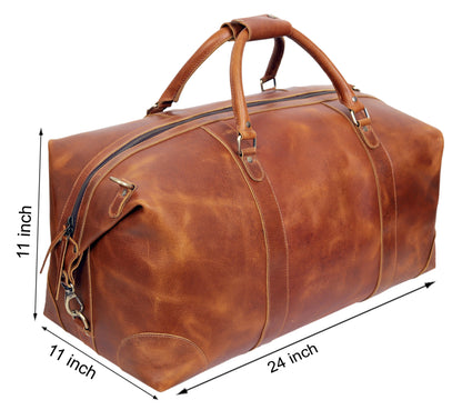 Jackson Leather Duffel Travel Bag