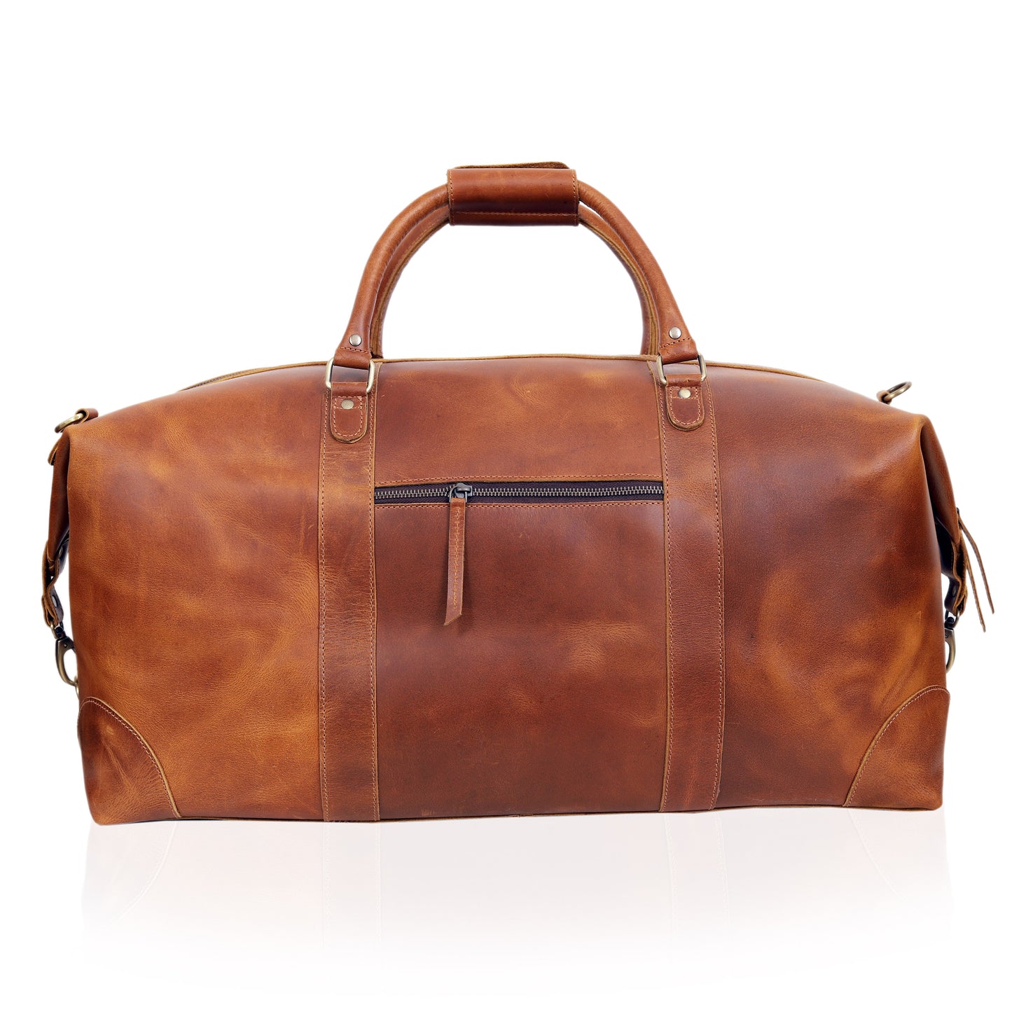 FRENCH LEATHER DUFFEL BAG MEN