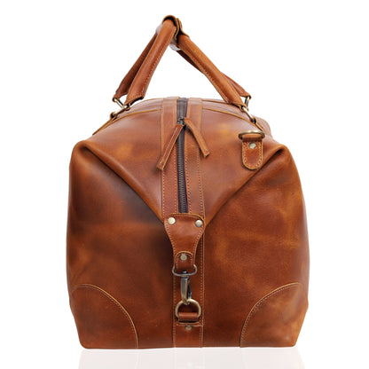 FRENCH LEATHER DUFFEL BAG MEN