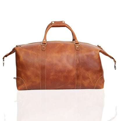 FRENCH LEATHER DUFFEL BAG MEN