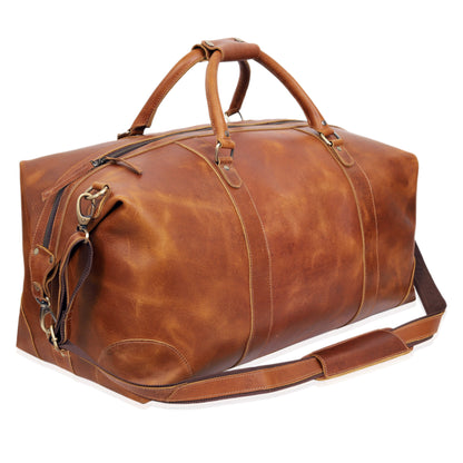 Jackson Leather Duffel Travel Bag