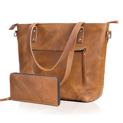 Portland BUFFALO LEATHER TOTE BAG