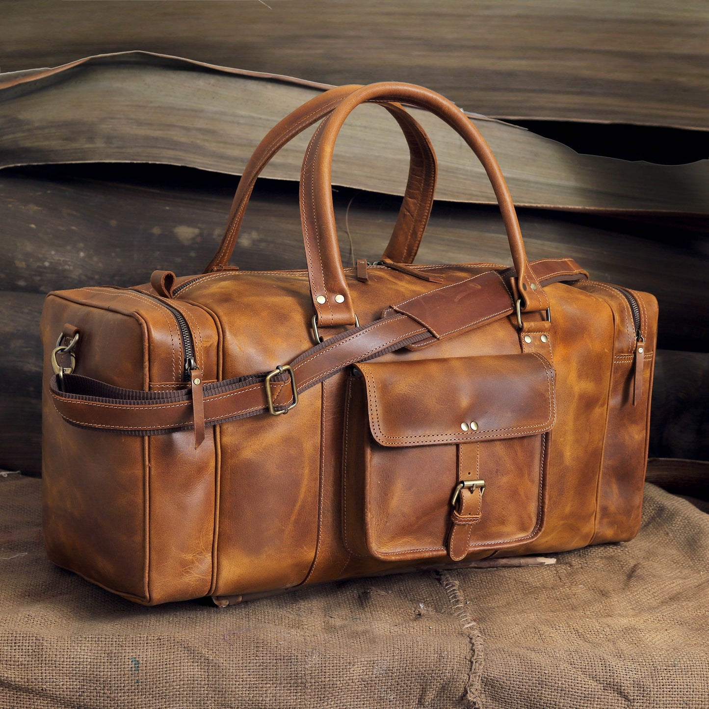 Reisetasche „Roosevelt“ aus Büffelleder