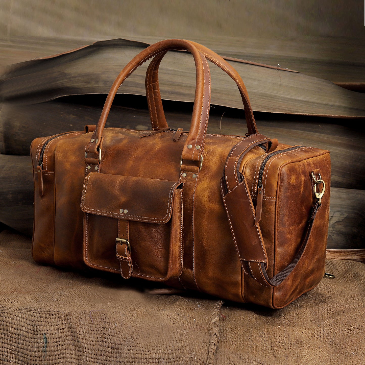 Reisetasche „Roosevelt“ aus Büffelleder