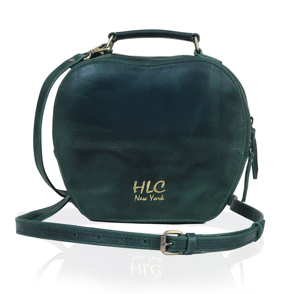 Sac bandoulière Small Apple Cut pour femme - Collection HLC - Vert