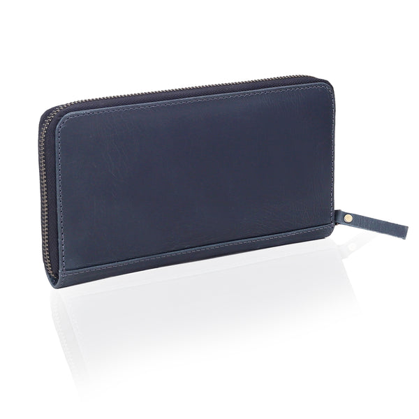Seine Leather Wallet - Navy