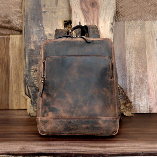 Madison Leather Travel Laptop Backpack