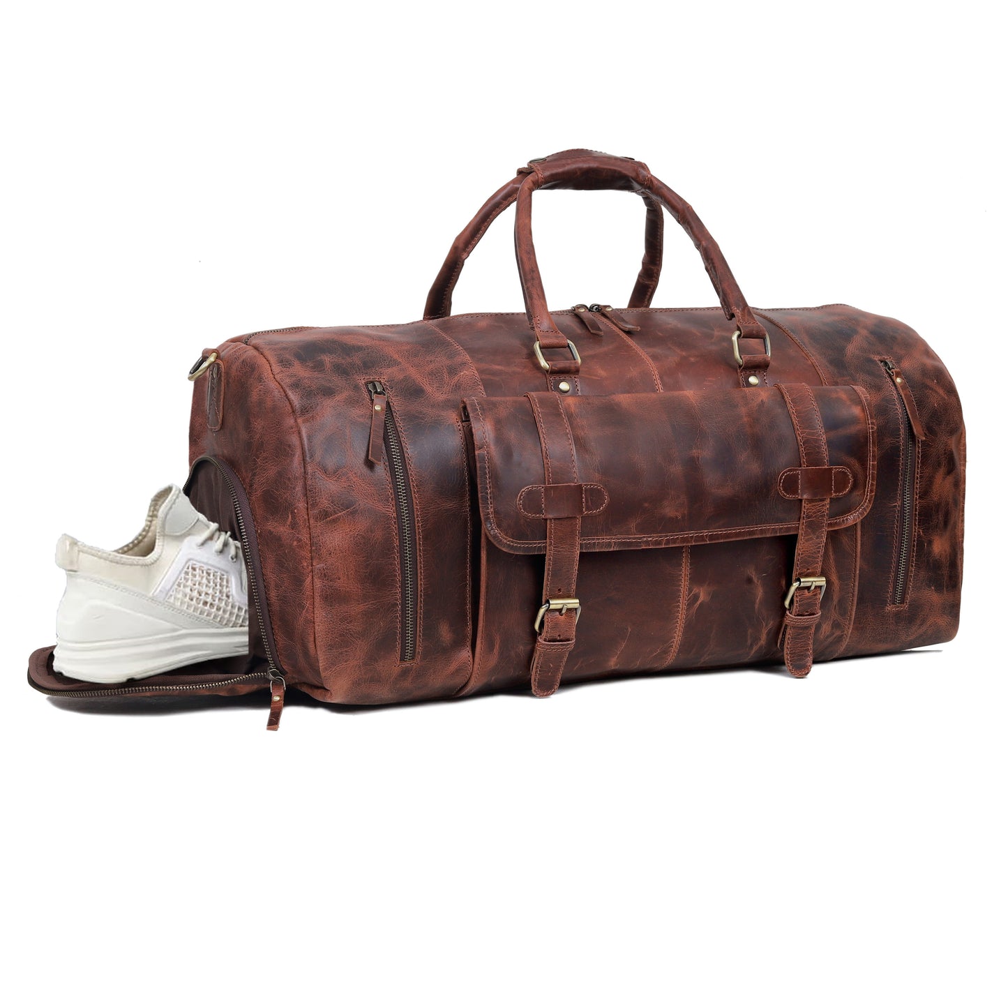 Mars Leather Duffel Bag for Men