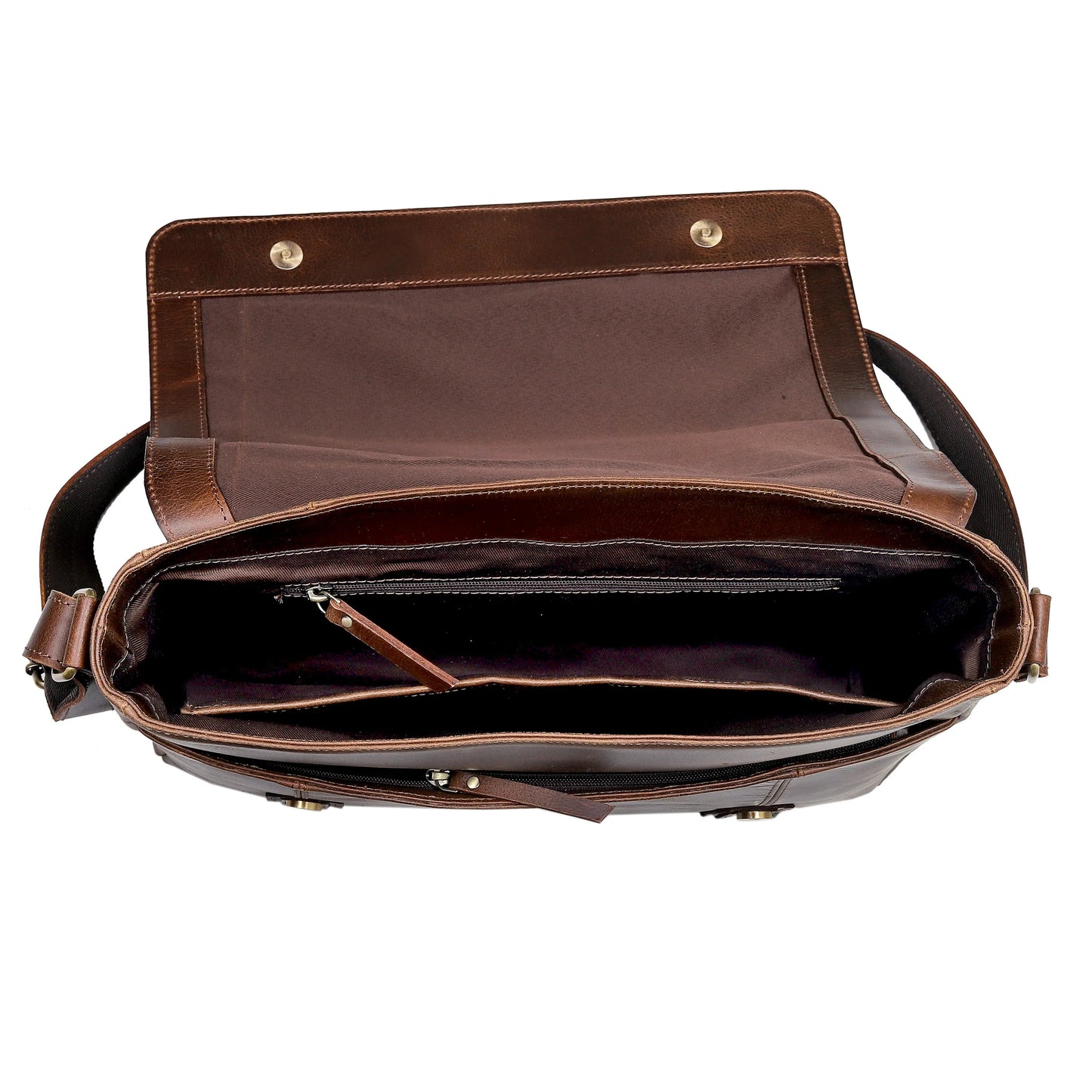 AMERICANA Leather Messenger Bag for Men and Women