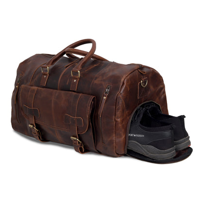 Mars Leather Duffel Bag for Men