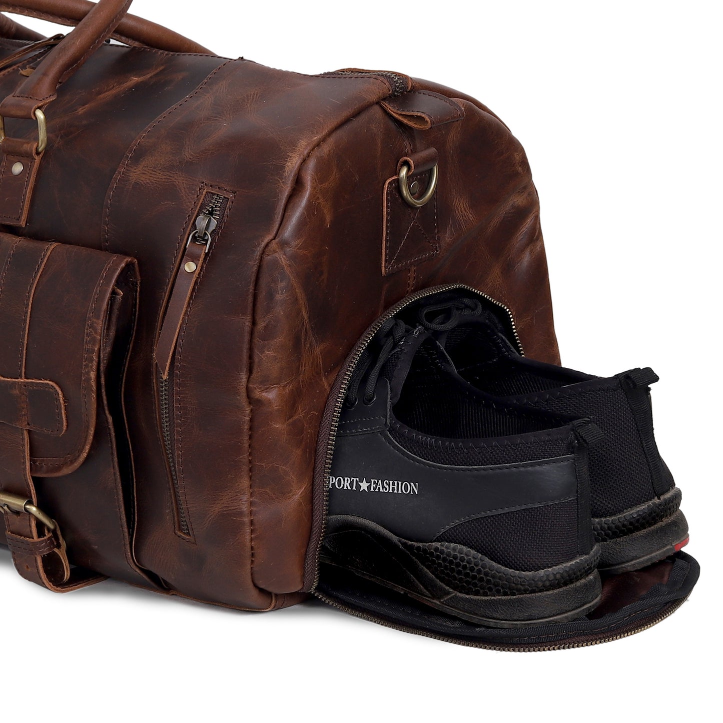 Mars Leather Duffel Bag for Men