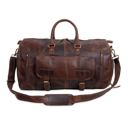 Mars Leather Duffel Bag for Men