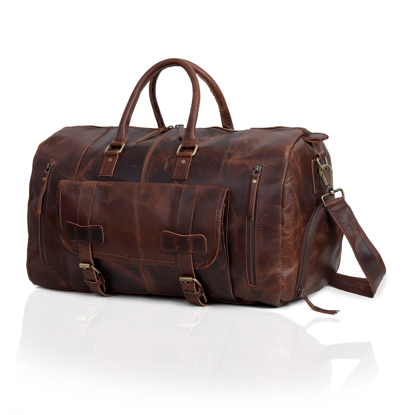 Mars Leather Duffel Bag for Men