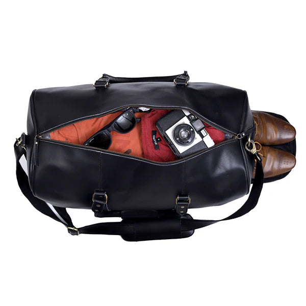 JOHN LEATHER DUFFEL BAG COMBO SET