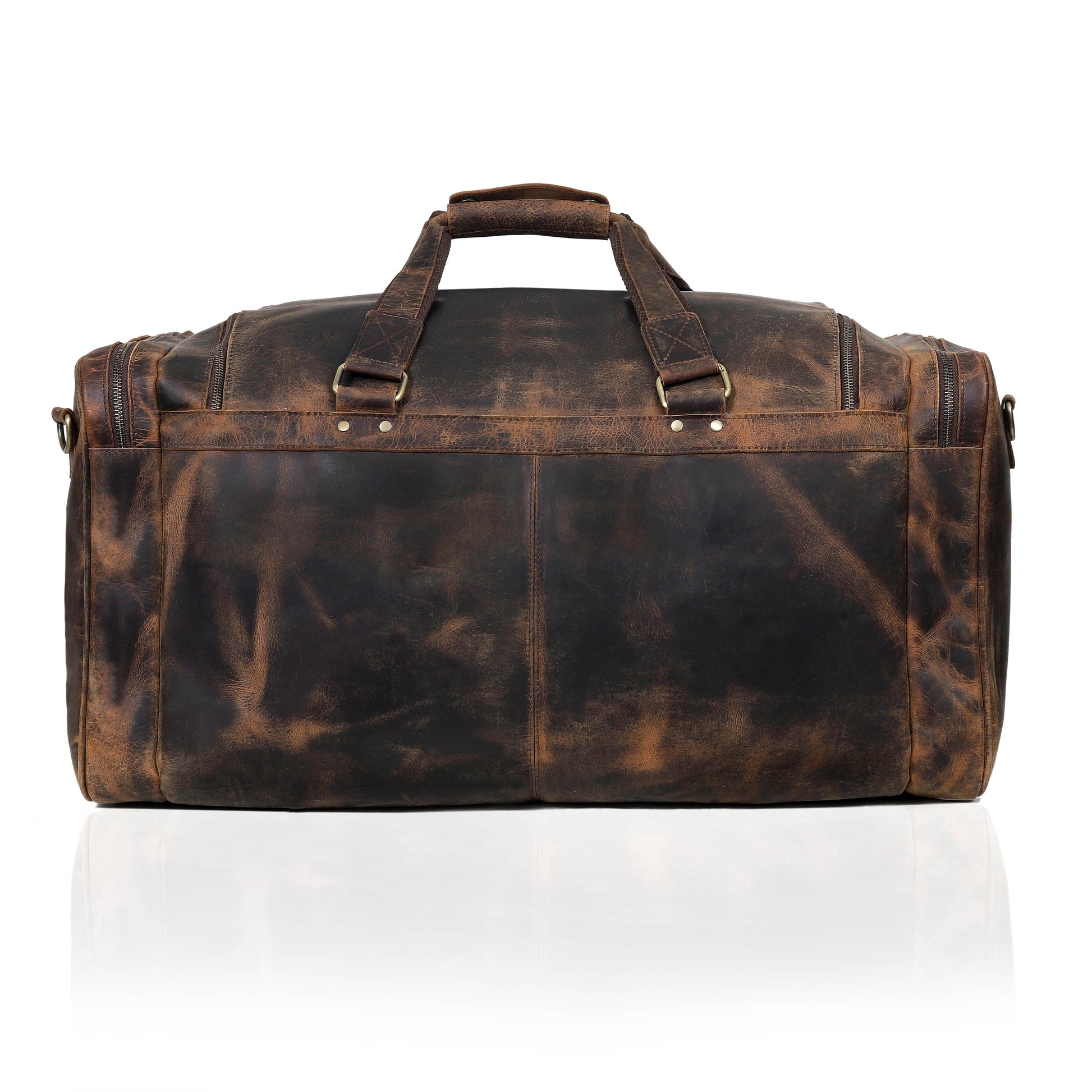 buffalo leather backpack or duffle Full Grain Buffalo Leather Duffel Weekender Bag