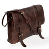 LUXE VOYAGER LEATHER MESSENGER BROWN