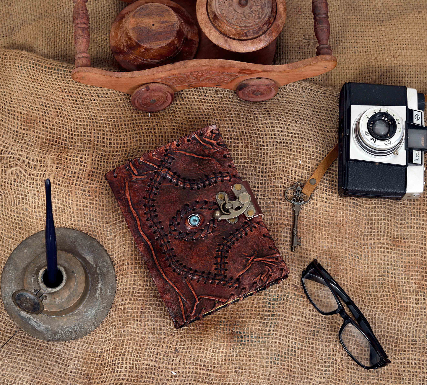 Halloween Special Hocus Pocus Book of Spells Leather Journal Writing Book