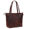 DIVINE BUFFALO LEATHER TOTE BAG BROWN