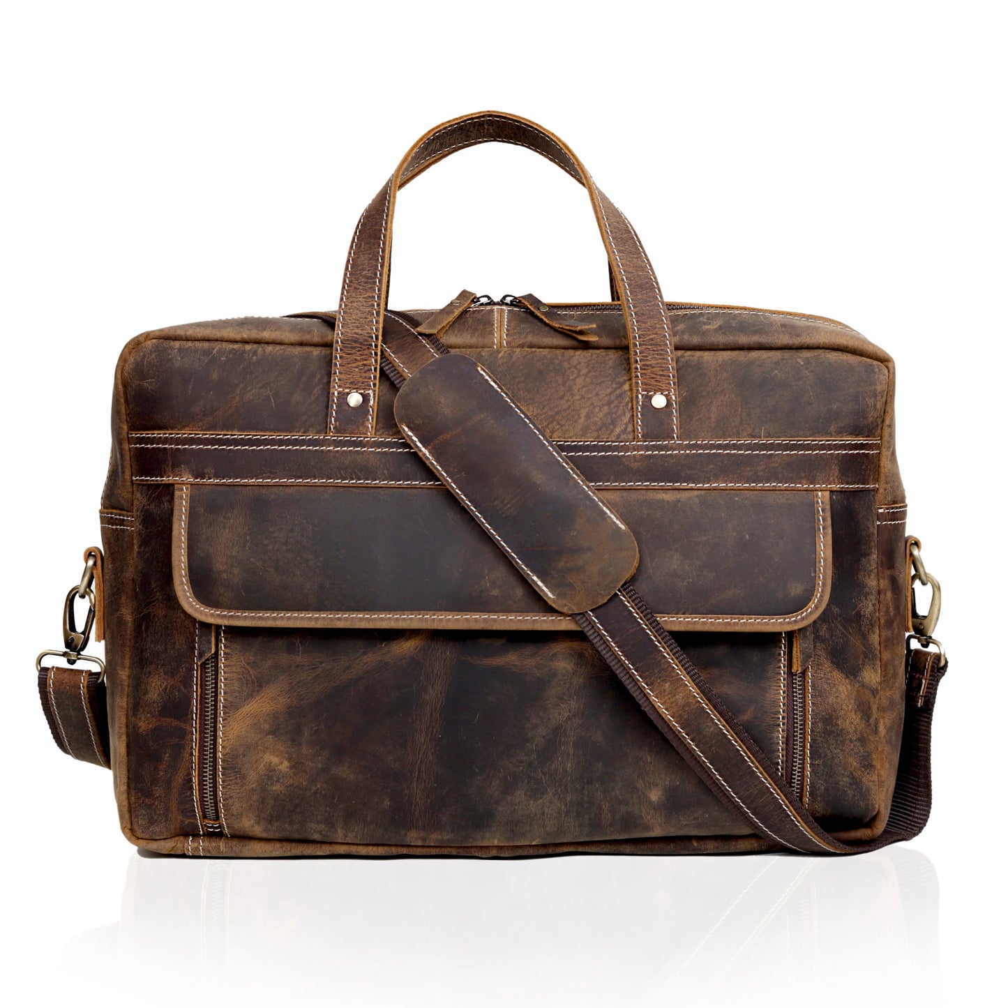 ATLANTA BUFFALO LEATHER DUFFEL COMBO SET