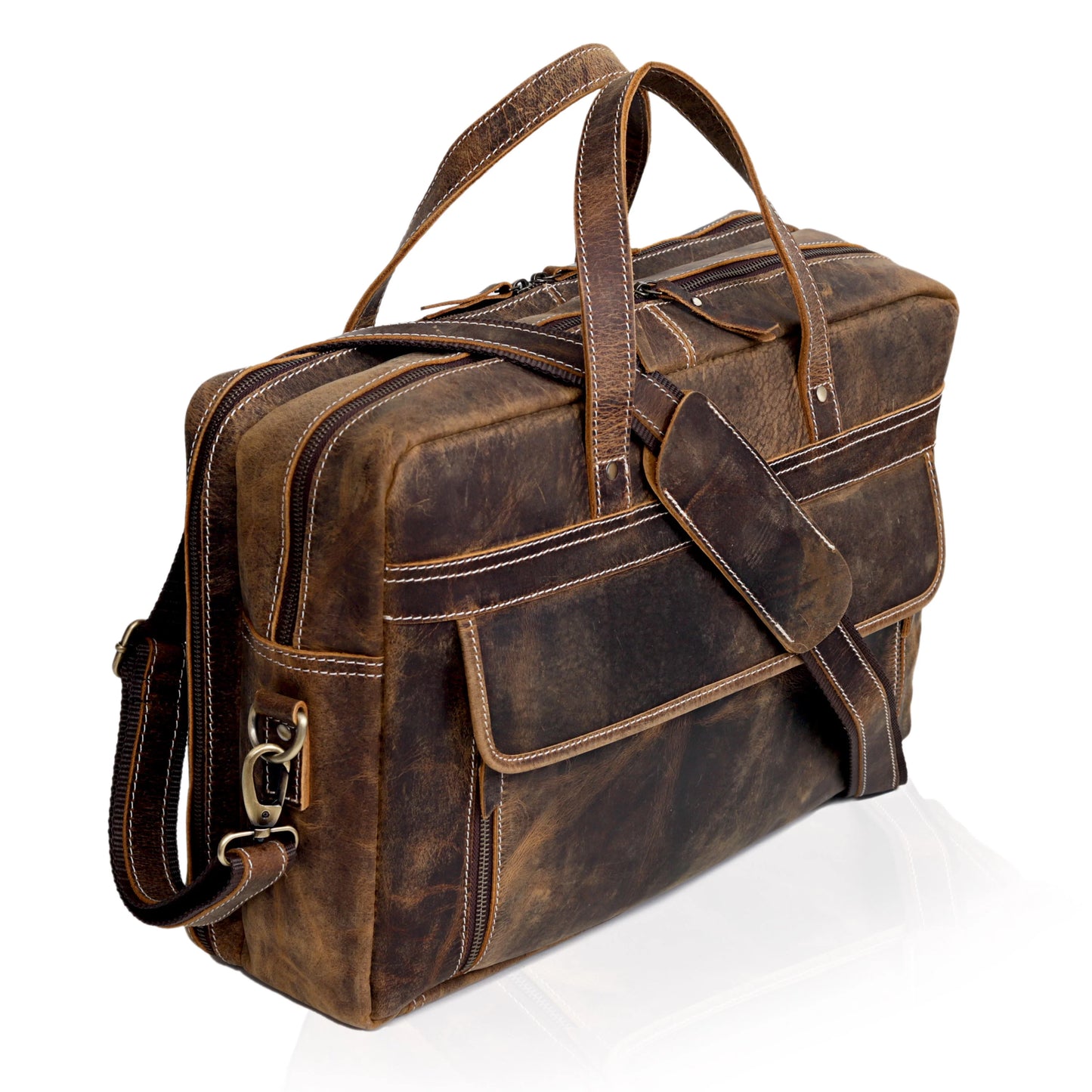 FRESNO LAPTOP LEATHER BRIEFCASE