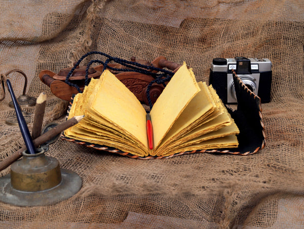 Halloween Special Hocus Pocus Book of Spells Leather Journal Writing Book - Brown