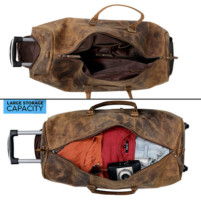 ATLANTA BUFFALO LEATHER DUFFLE BAG