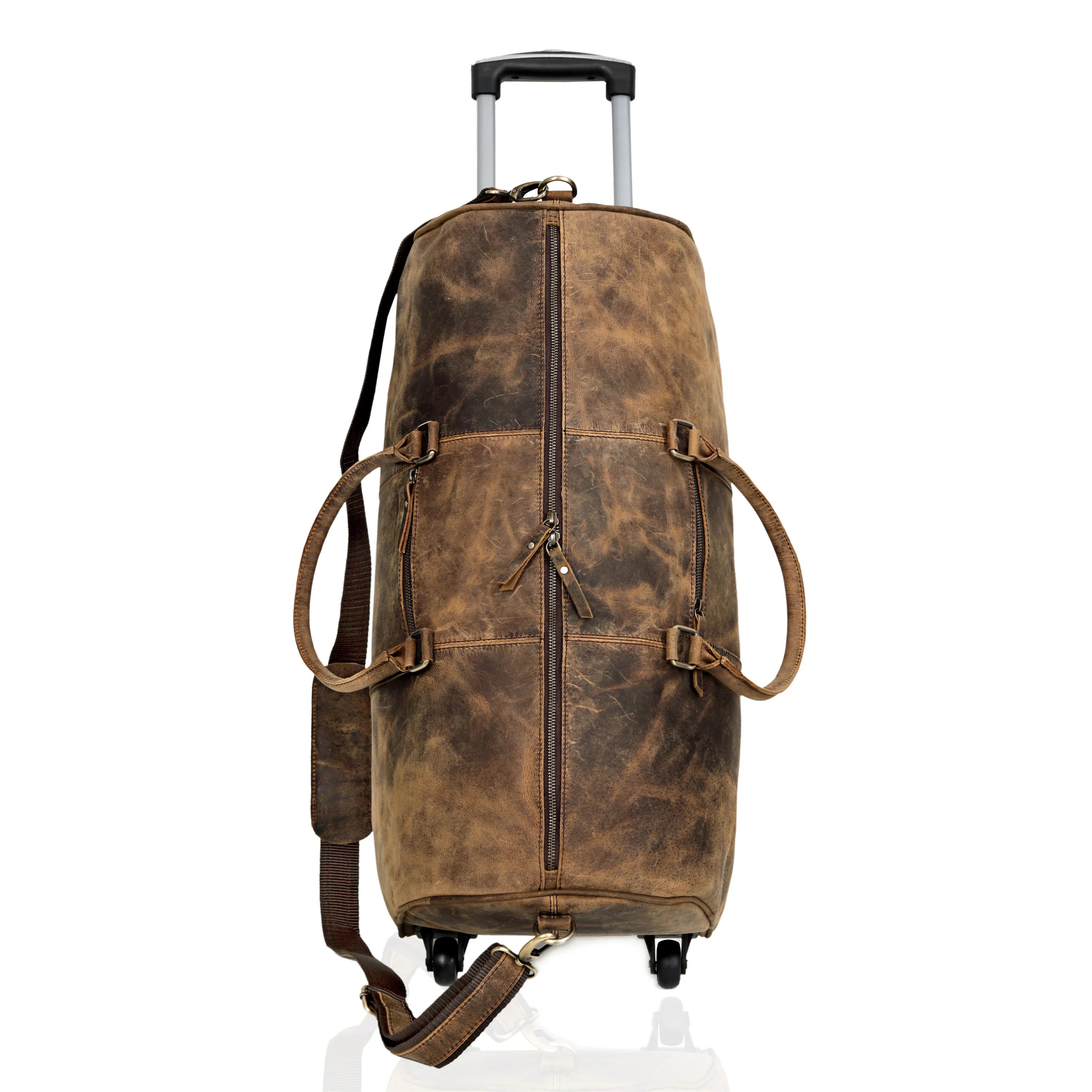 Luggage with leather trim shop