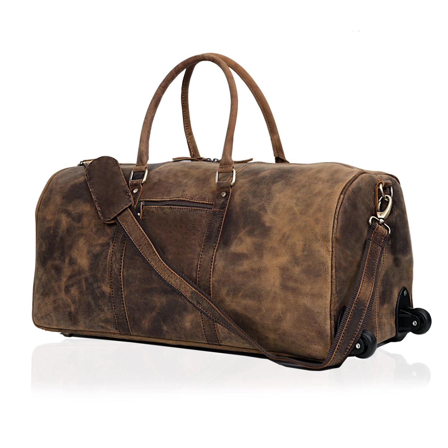 ATLANTA BUFFALO LEATHER DUFFLE BAG