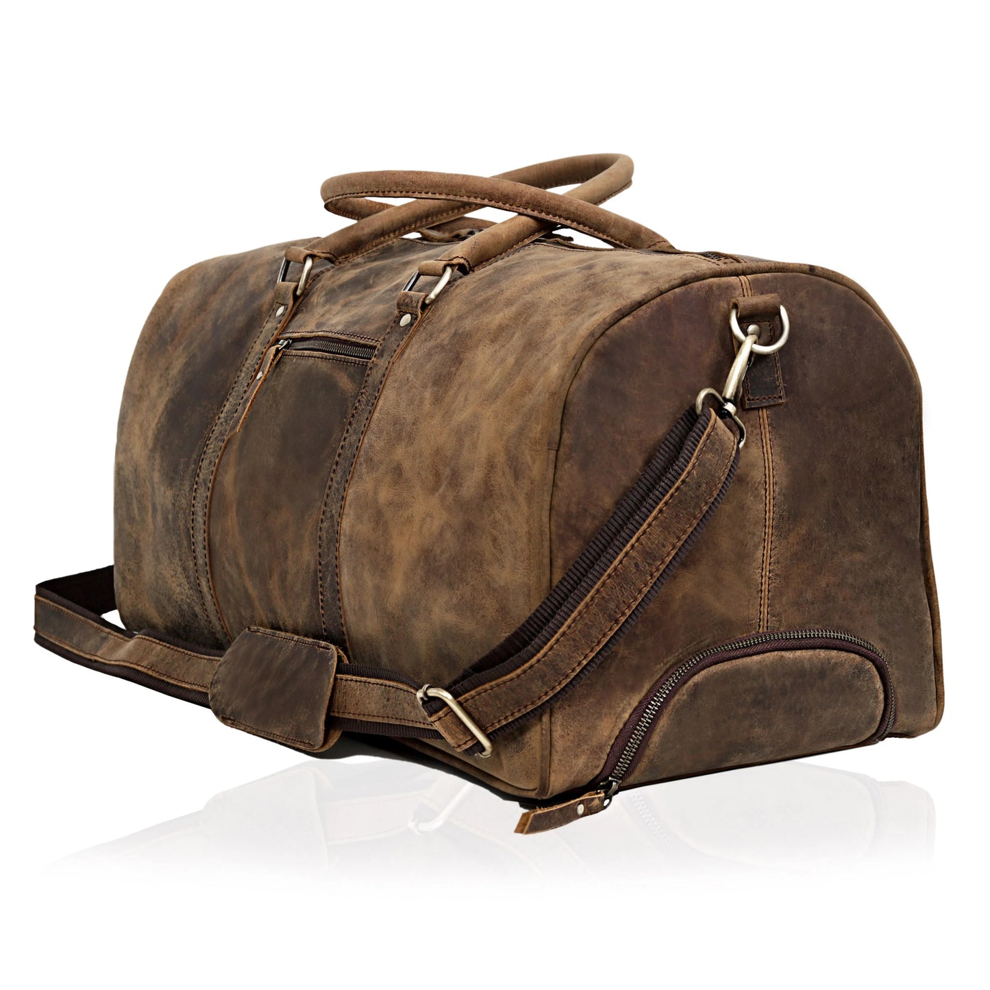 ATLANTA BUFFALO LEATHER DUFFLE BAG