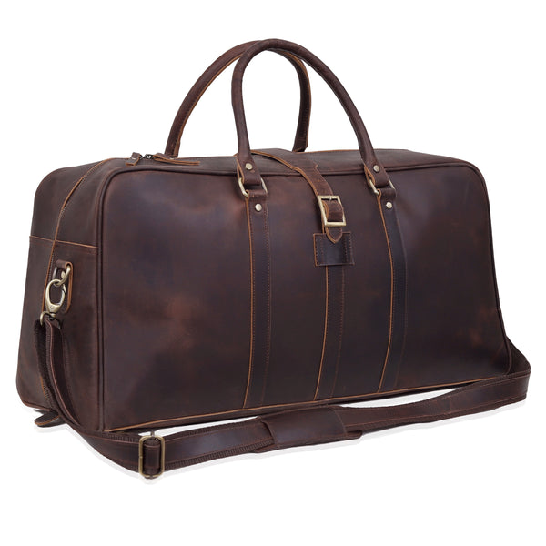 Leather Farm Travel Duffel Bag – Full Grain Leather Weekend Bag