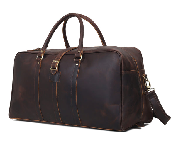 Leather Farm Travel Duffel Bag – Full Grain Leather Weekend Bag