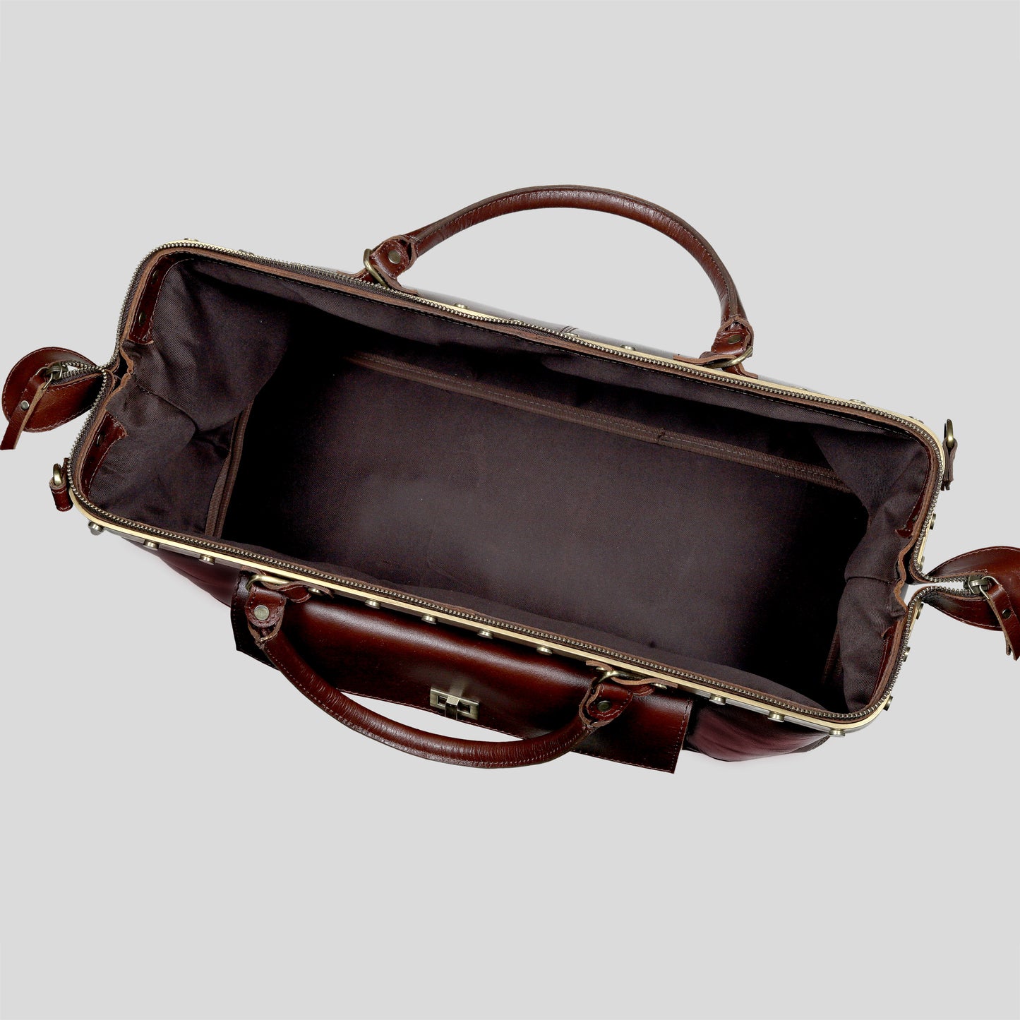LEATHER DOCTOR BAG - Twist lock
