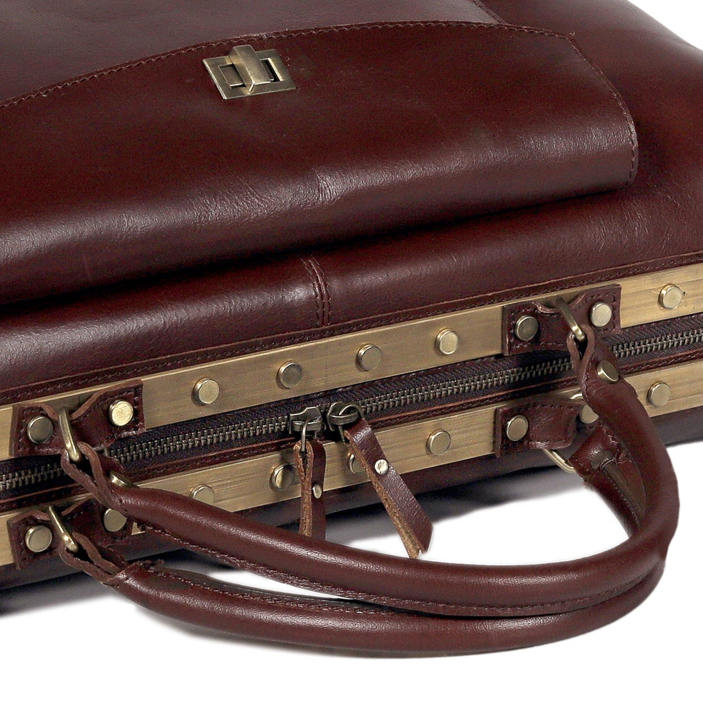 LEATHER DOCTOR BAG - Twist lock