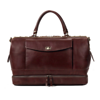 LEATHER DOCTOR BAG - Twist lock