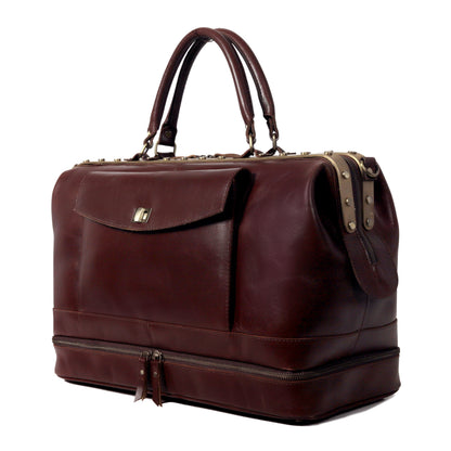 LEATHER DOCTOR BAG - Twist lock