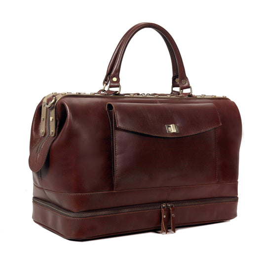 LEATHER DOCTOR BAG - Twist lock