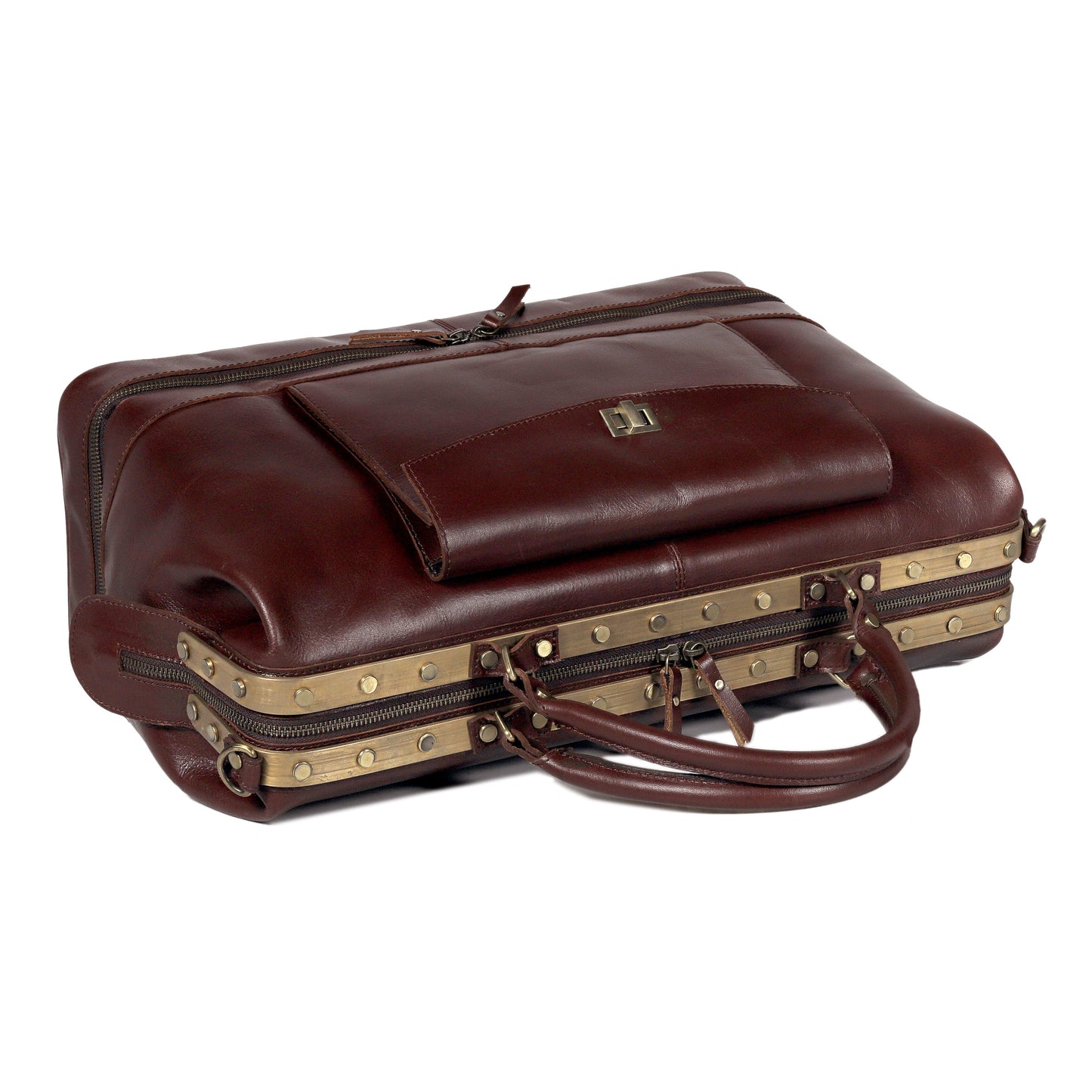 LEATHER DOCTOR BAG - Twist lock