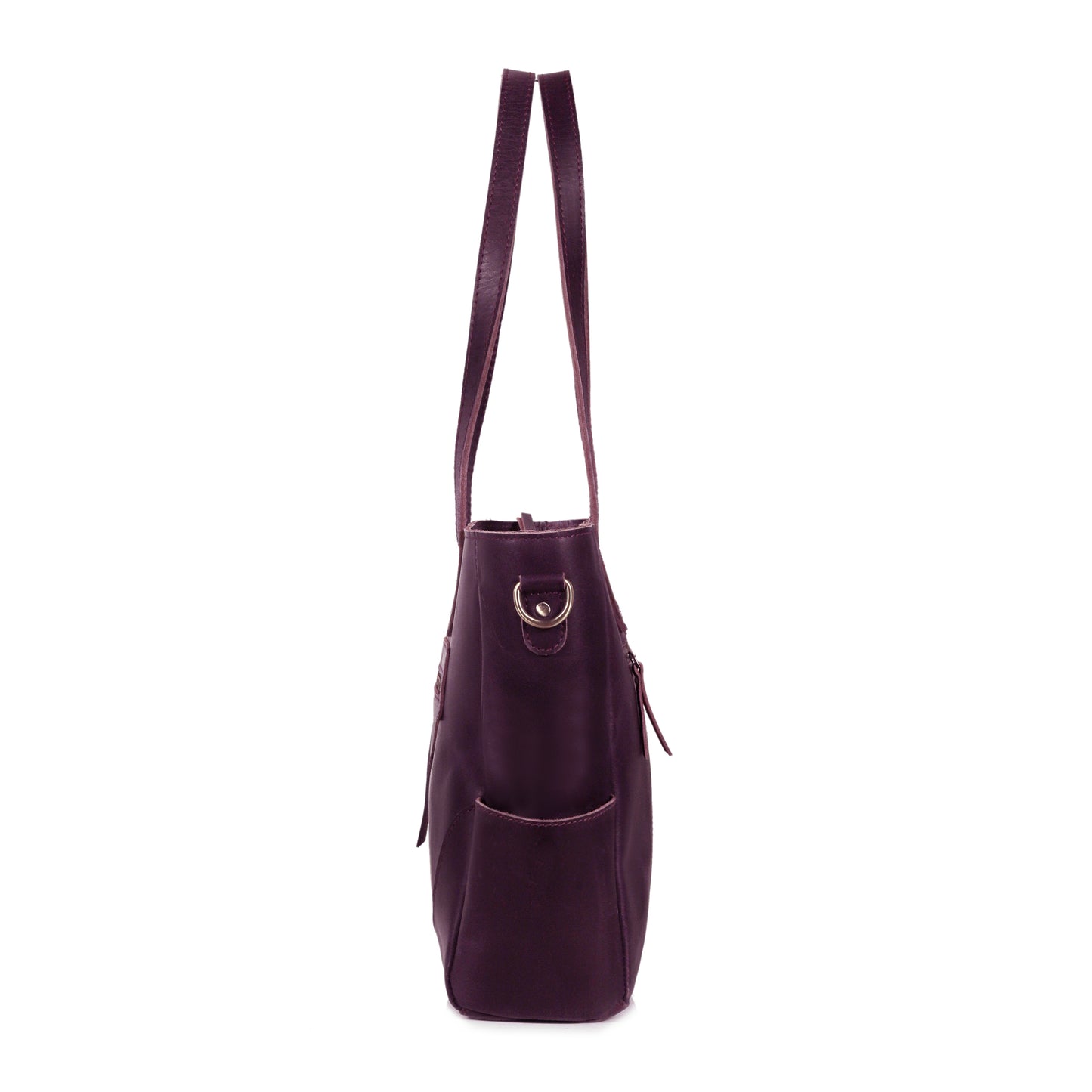 Portland Buffalo Leather Almost Perfect Tote Bag - purple