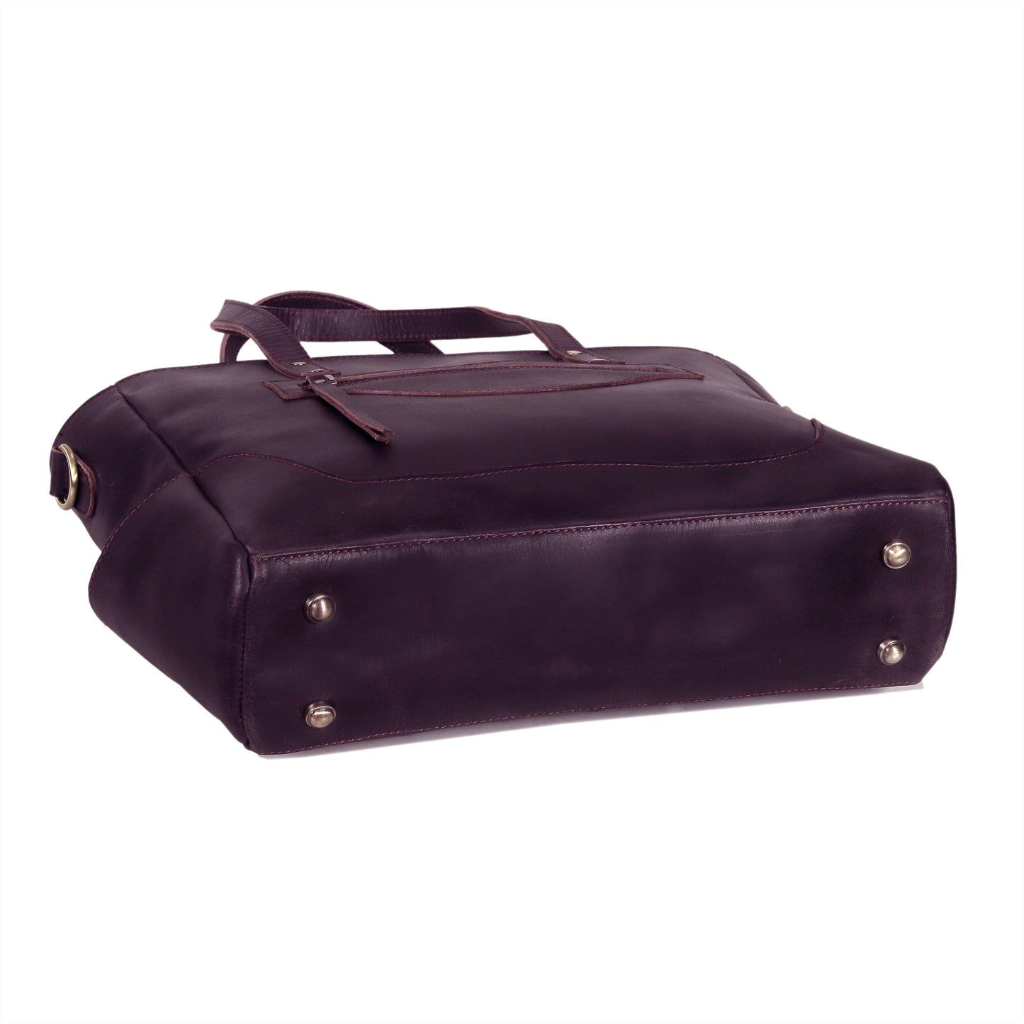 Portland Buffalo Leather Almost Perfect Tote Bag - purple
