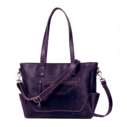 Portland Buffalo Leather Almost Perfect Tote Bag - purple