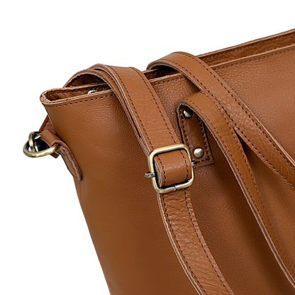 HOUSTON BUFFALO LEATHER TOTE BAG