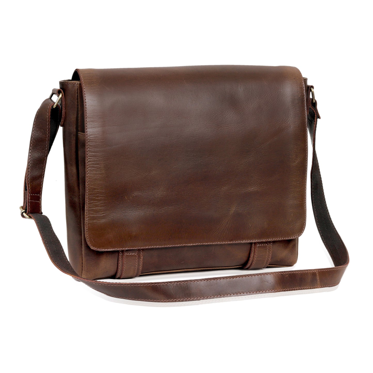 AMERICANA Leather Messenger Bag for Men and Women