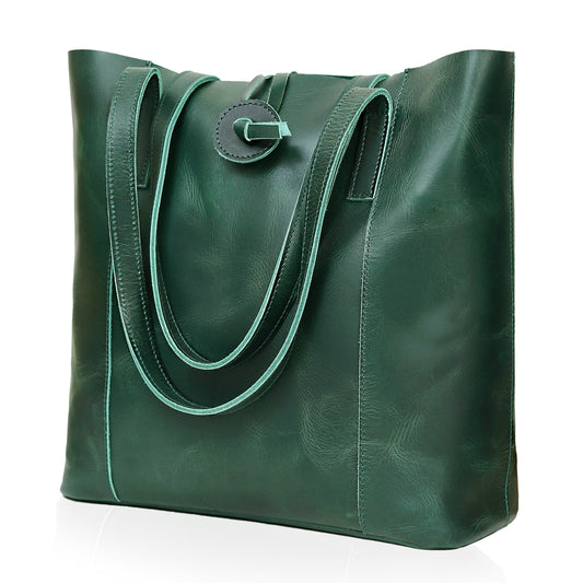 Verona Leather Tote Bag for Women - Green