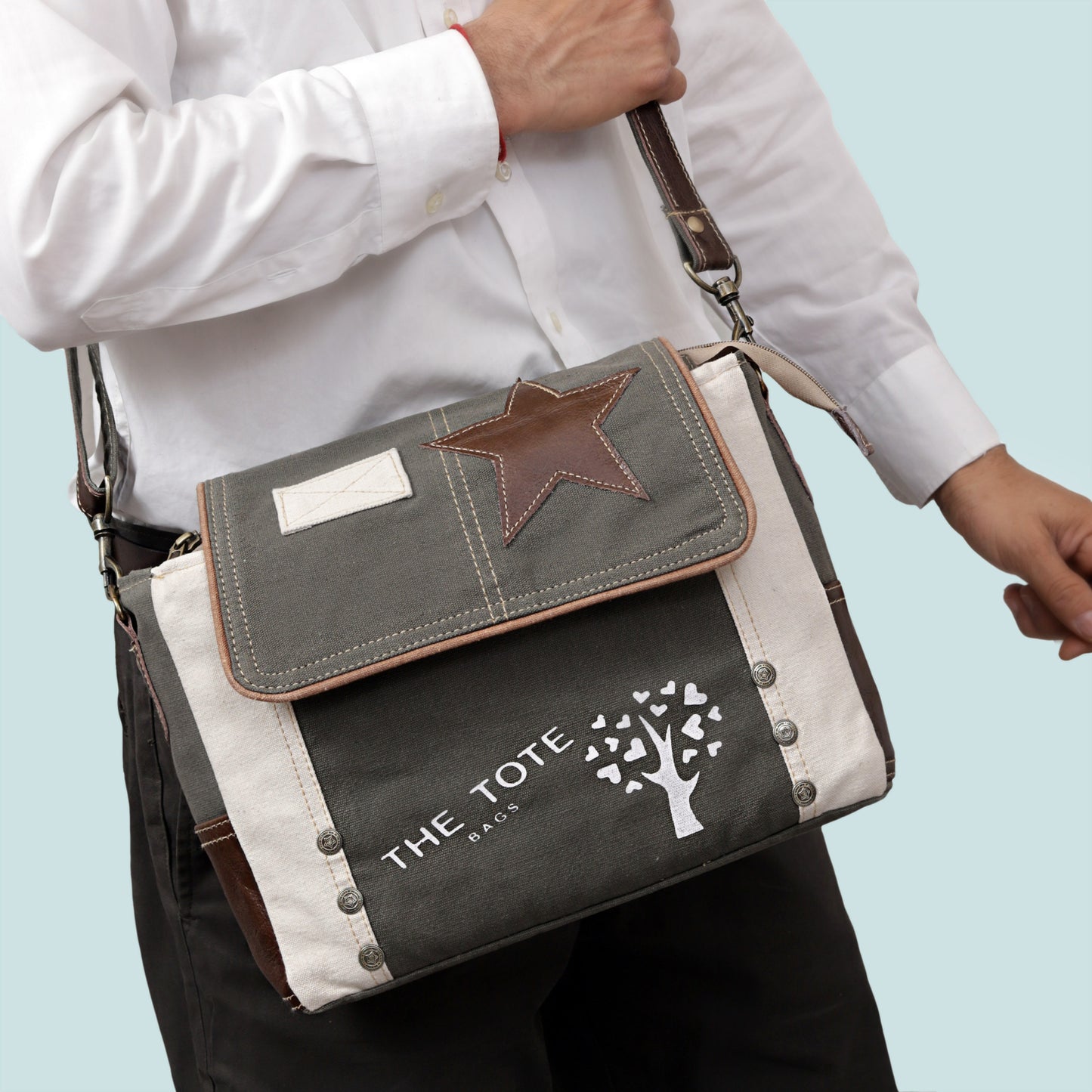 CANVAS UPCYCLE CROSSBODY
