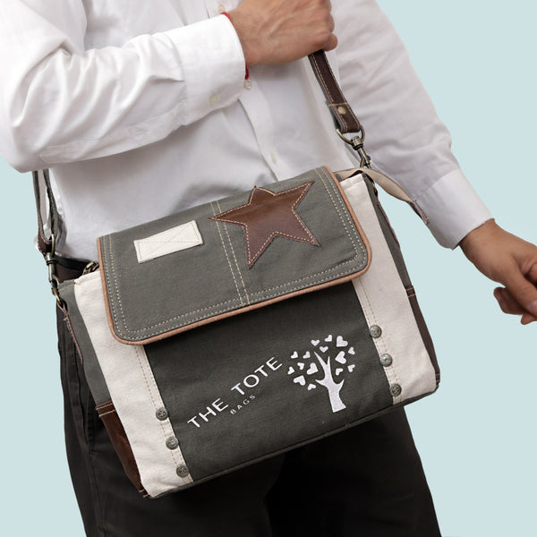 CANVAS UPCYCLE CROSSBODY BAG