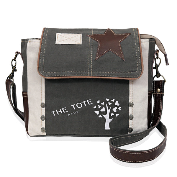 CANVAS UPCYCLE CROSSBODY BAG