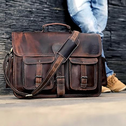 PENNSYLVANIA LEATHER MESSENGER LAPTOP BAG