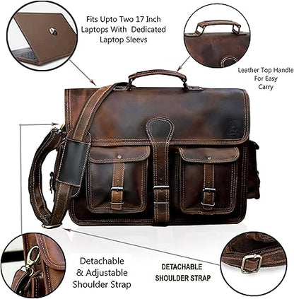 WHEELY LEATHER DUFFLE COMBO SET